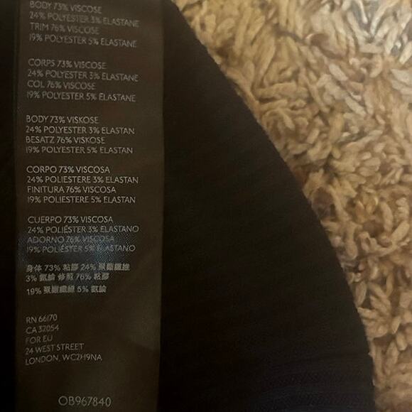 Free People Santa Clara Thermal Long Sleeve V Neck Top Black Preowned Good Small - Picture 7 of 8